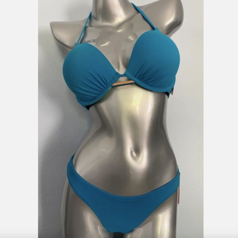 Victorias Secret Bombshell +2 Cups Top & Itsy Bottom Cosmo Bikini Set 38D / L